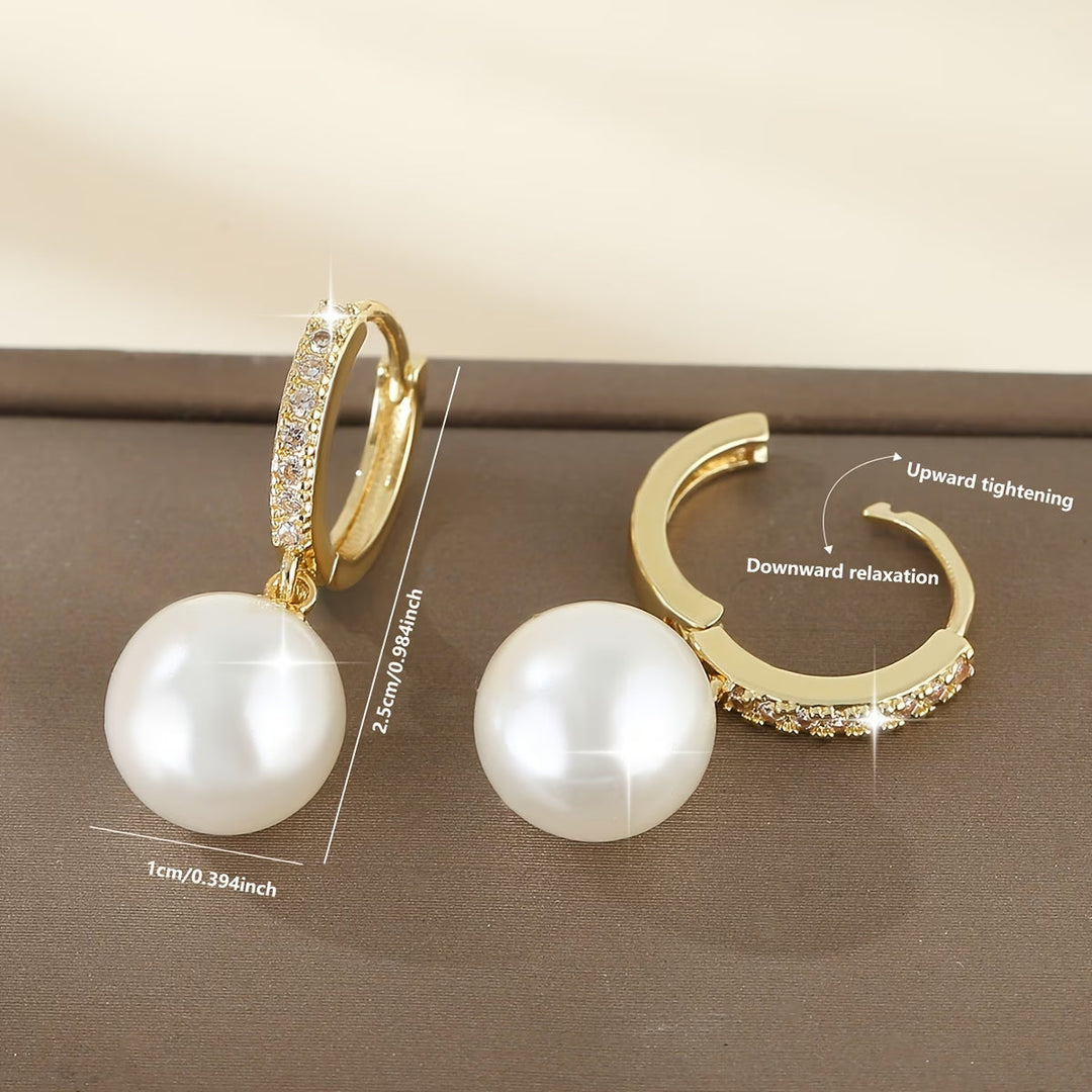 Modern Pearl Drop Earrings