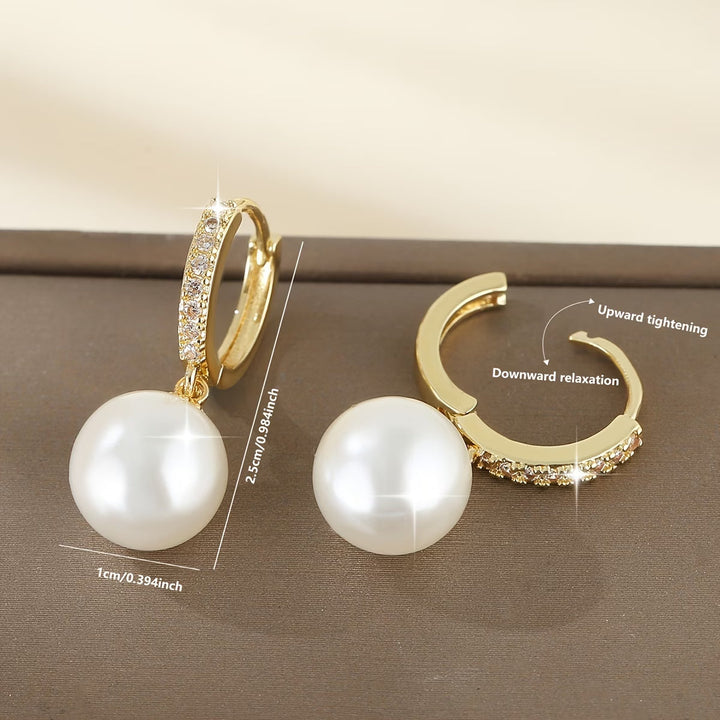 Modern Pearl Drop Earrings