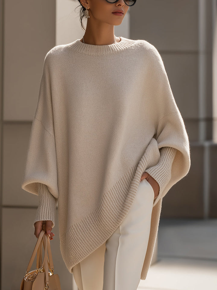 sienna™ - Draped Oversized Wide-Neck Sweater