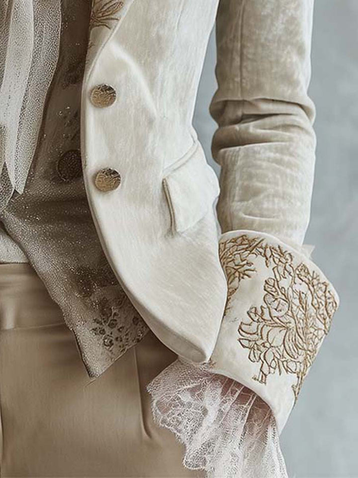 Embroidered Tailored Blazer