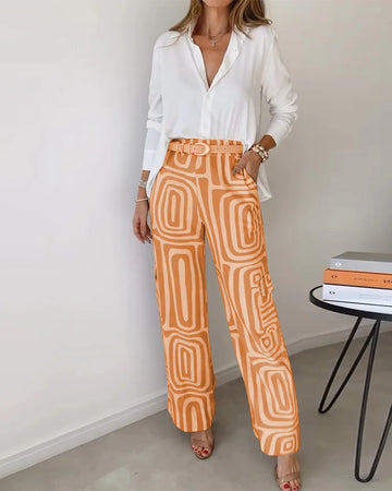 Luciana™ - Printed Wide-Leg Two-Piece Summer Set