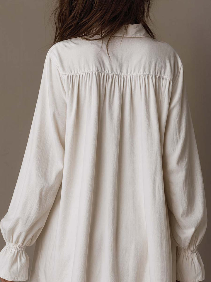 Alessandra™ - Lace Shirt Mini Dress