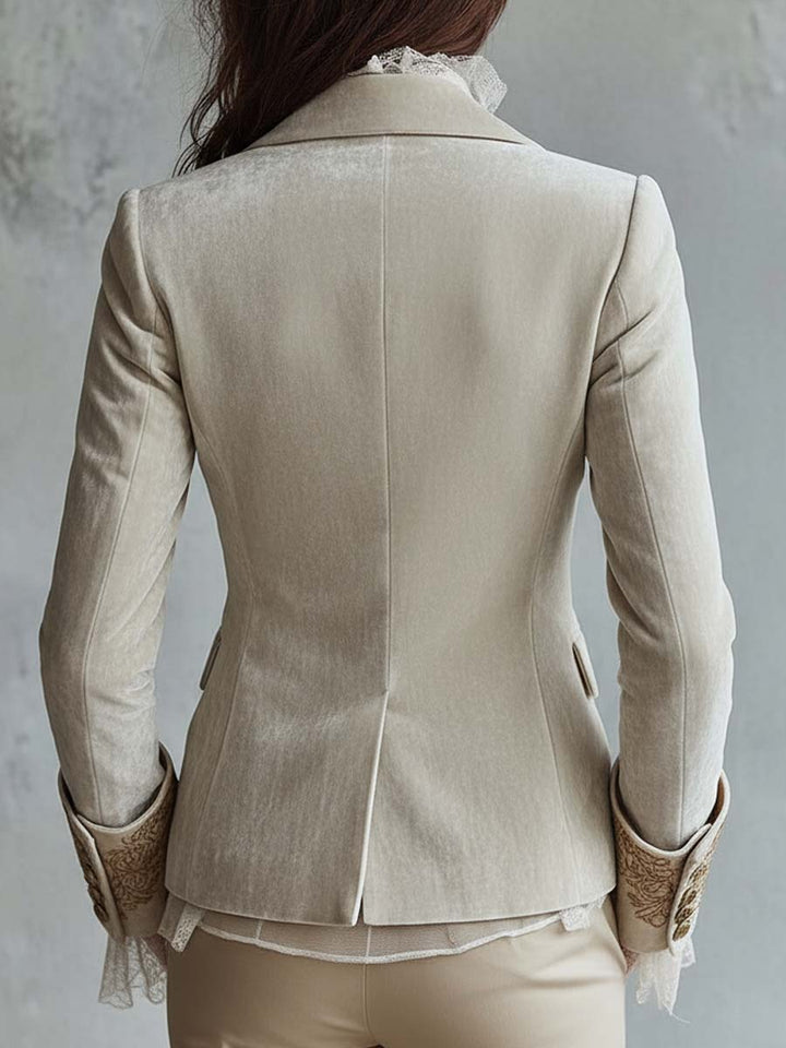 Embroidered Tailored Blazer