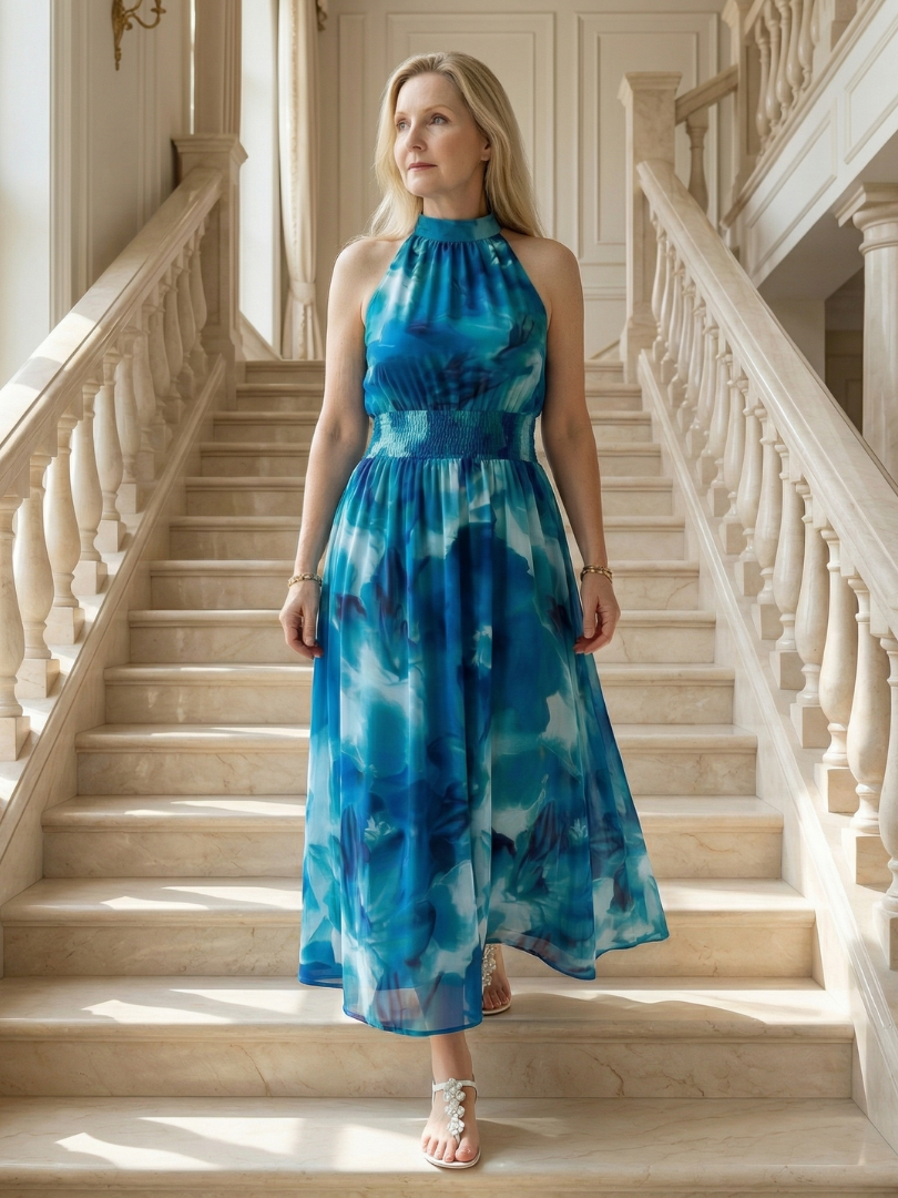 Reniella™ - Halter Midi Dress