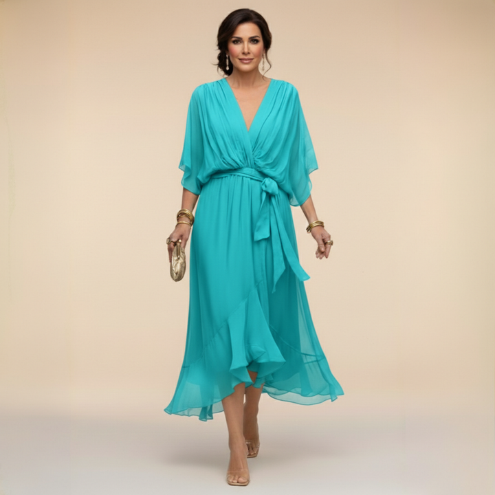 Wren™ - V-Neck Flowing Midi Dress