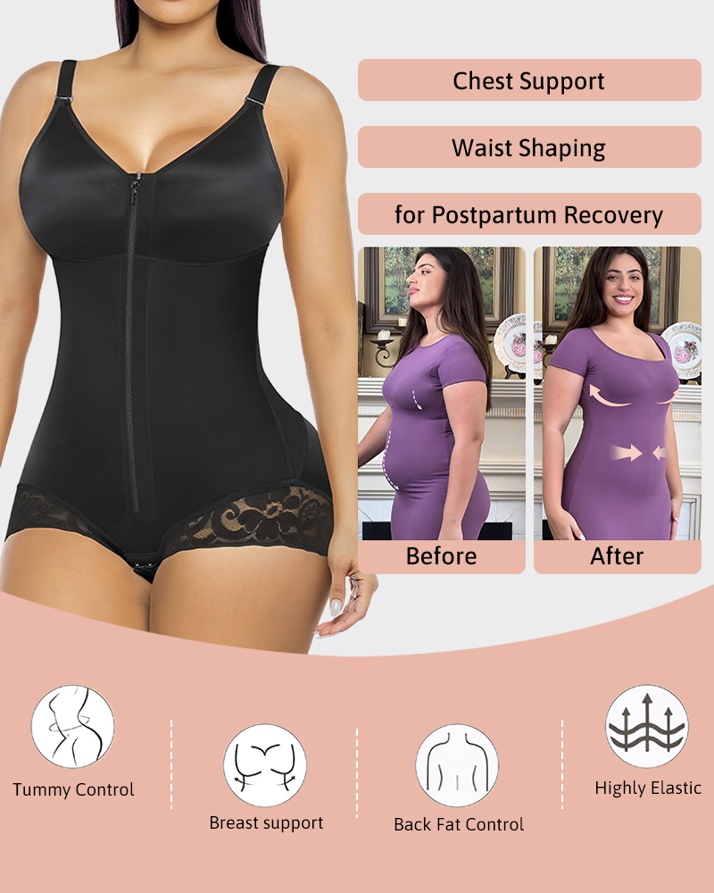 Silvara - High Waisted High Compression Tummy Control Colombian Faja with Butt Lifter