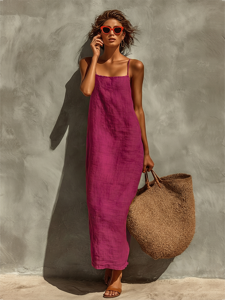 Valentina™ - Square Neck Spaghetti Strap Dress