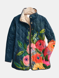 Juliette - Quilted Jacket with Floral Print