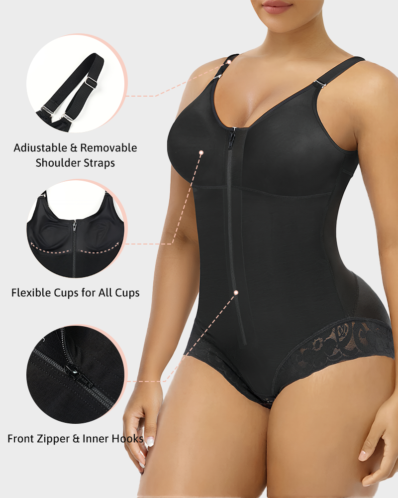 Silvara - High Waisted High Compression Tummy Control Colombian Faja with Butt Lifter