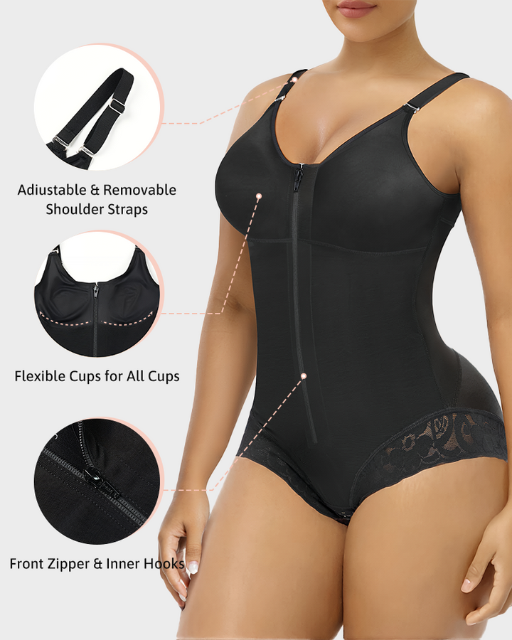 Silvara - High Waisted High Compression Tummy Control Colombian Faja with Butt Lifter