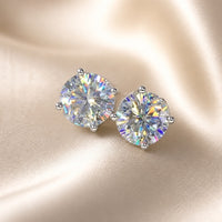 Sparkling Zirconia White Gold Earrings