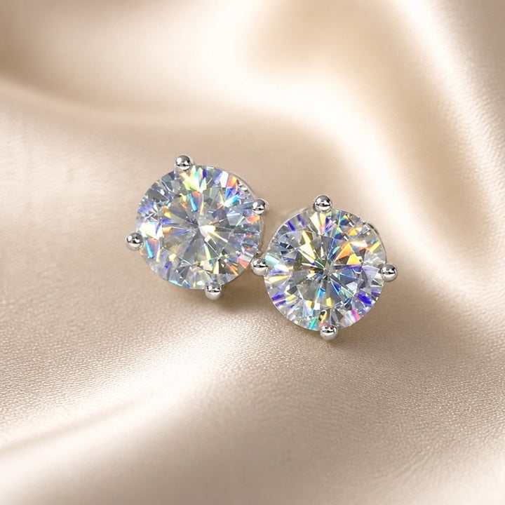 Sparkling Zirconia White Gold Earrings
