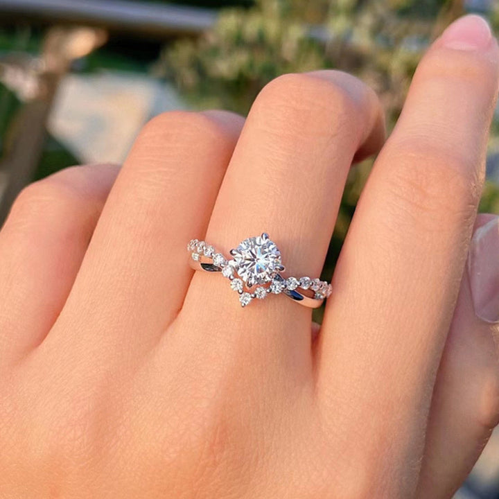 Aurora Zirconia-Embellished White Gold Ring