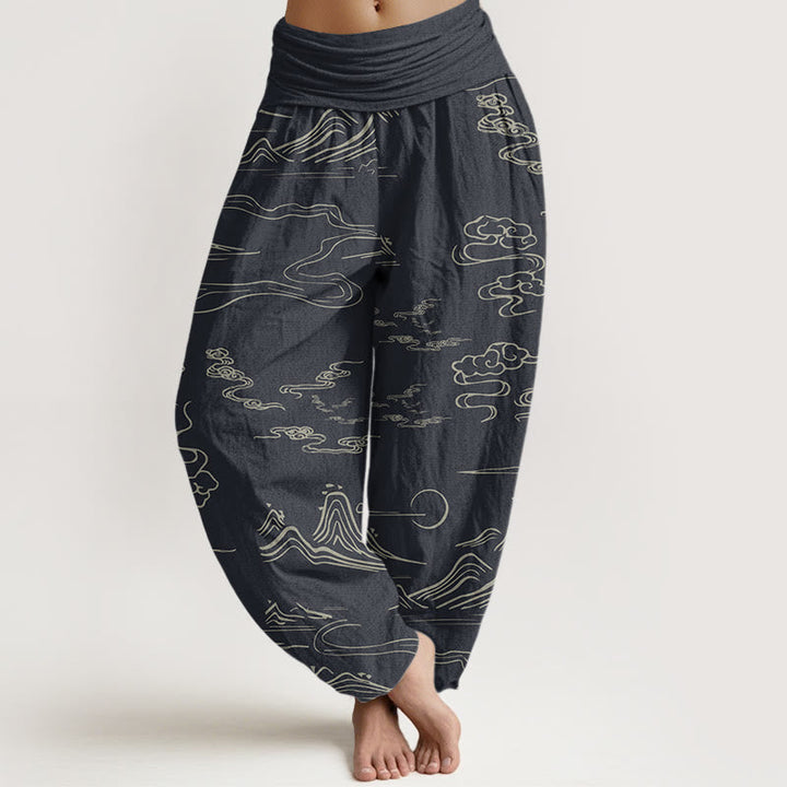Aurienne™ - Mountain & Moon Design Pants