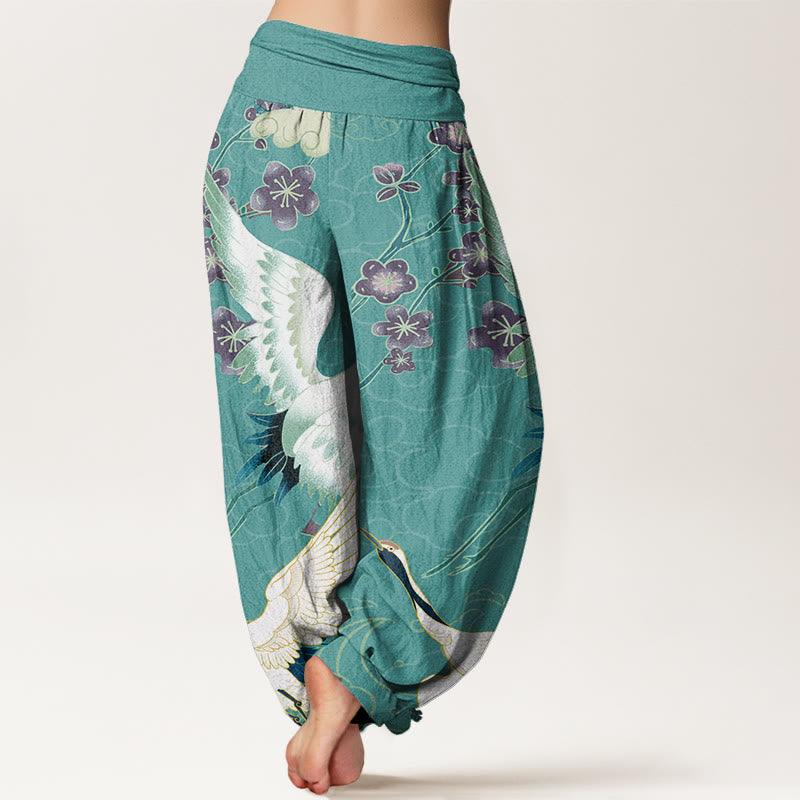 Rosavienne™ - Crane & Floral Pants