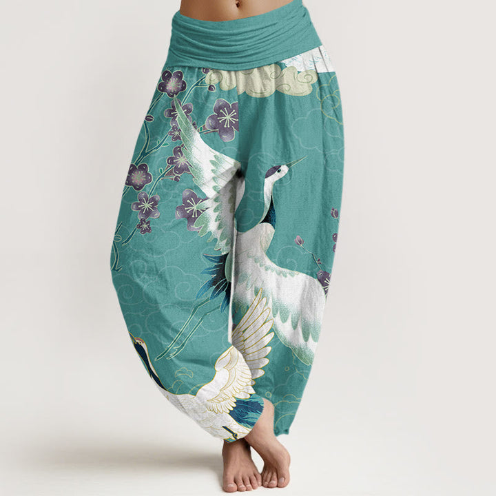 Rosavienne™ - Crane & Floral Pants