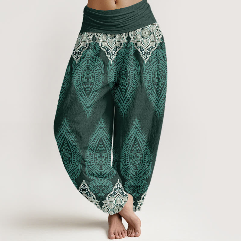 Maravelle™ - Feather & Floral Pattern Pants