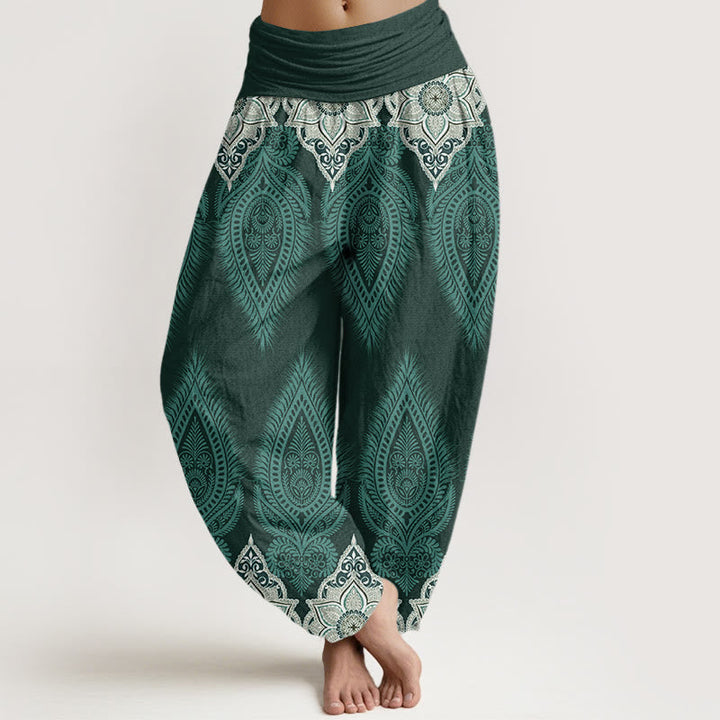 Maravelle™ - Feather & Floral Pattern Pants