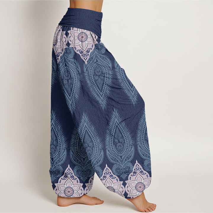Maravelle™ - Feather & Floral Pattern Pants