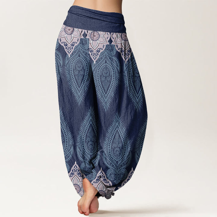 Maravelle™ - Feather & Floral Pattern Pants