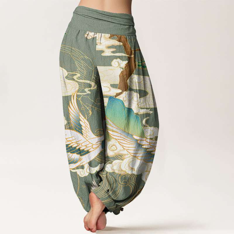 Aureline™ – Lucky Cranes Design Pants