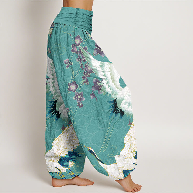 Rosavienne™ - Crane & Floral Pants