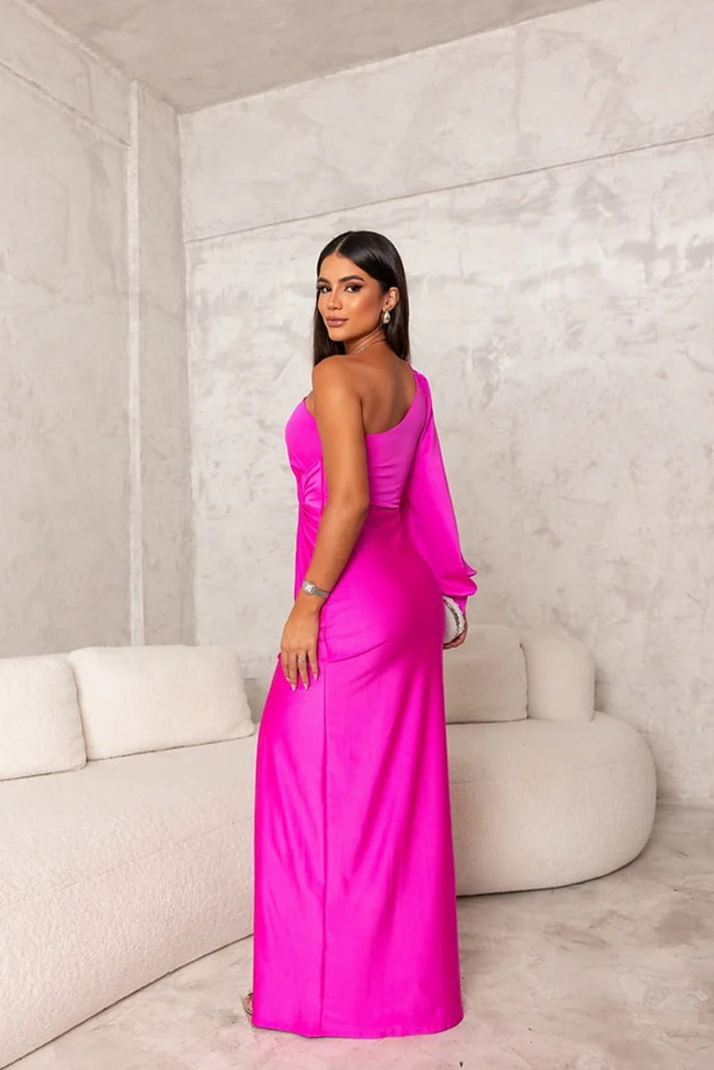 Monica™ - Asymmetrical Long Slit Dress
