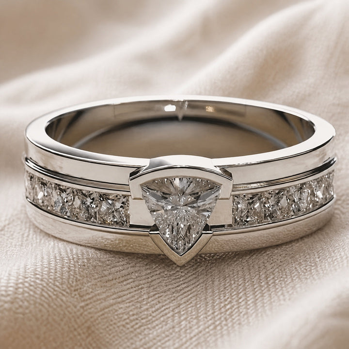 Mirelle™- Radiant Silver Crystal Ring