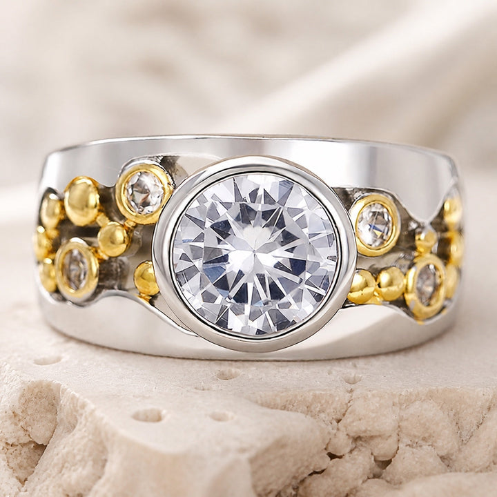 Novelle™ - Dual-Tone Gold Zirconia Ring