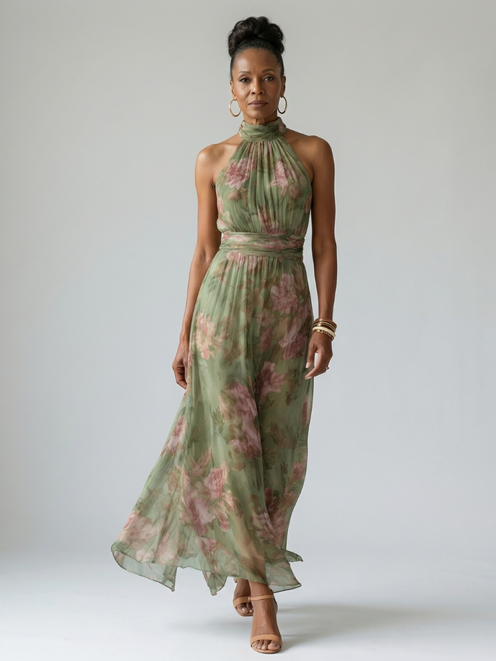 Manuela™ - Halter Neck Midi Dress