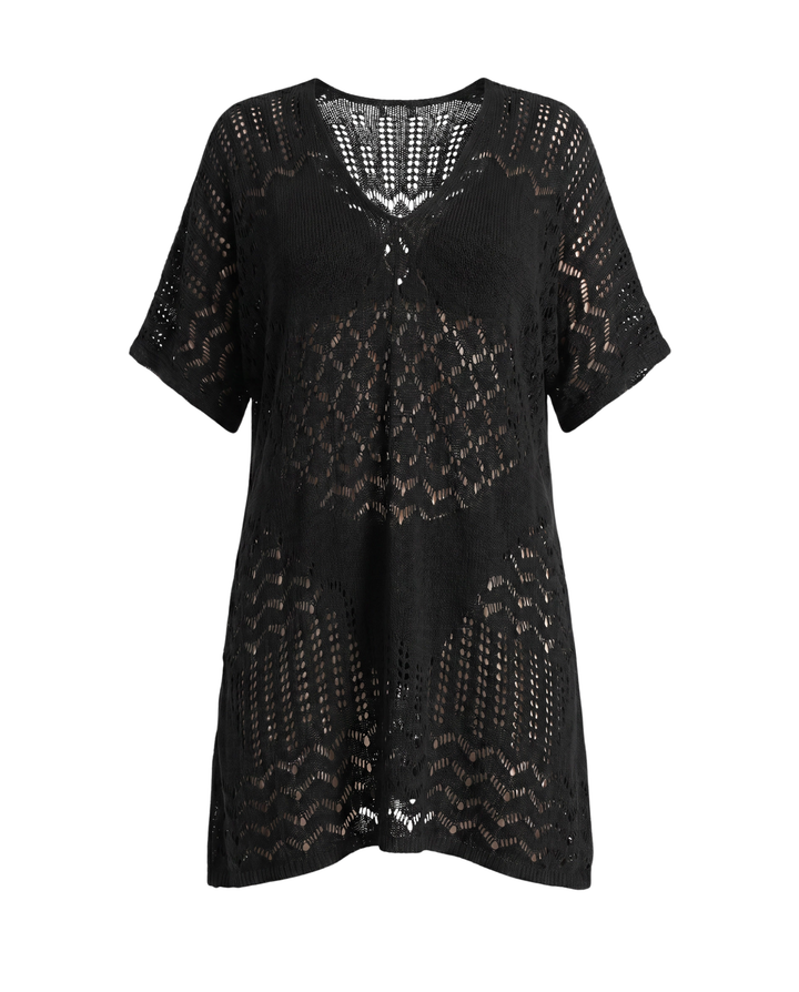 Striped Knit Beach Cover-Up