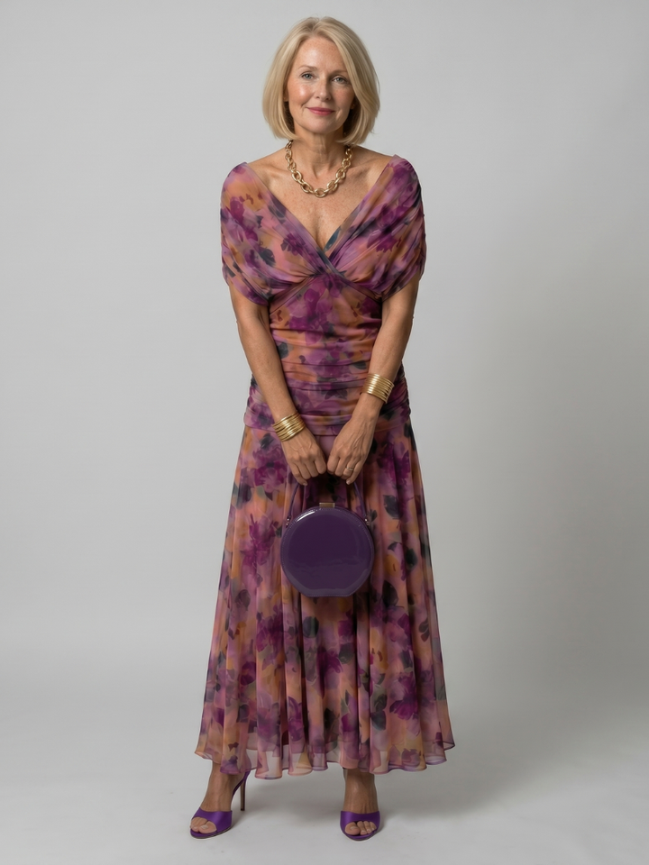 Sobria™ - Off-Shoulder Flowing Midi Dress