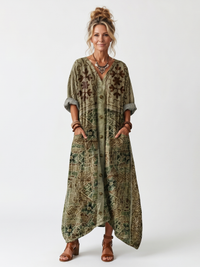 Orlena™ - Embroidered Midi Dress