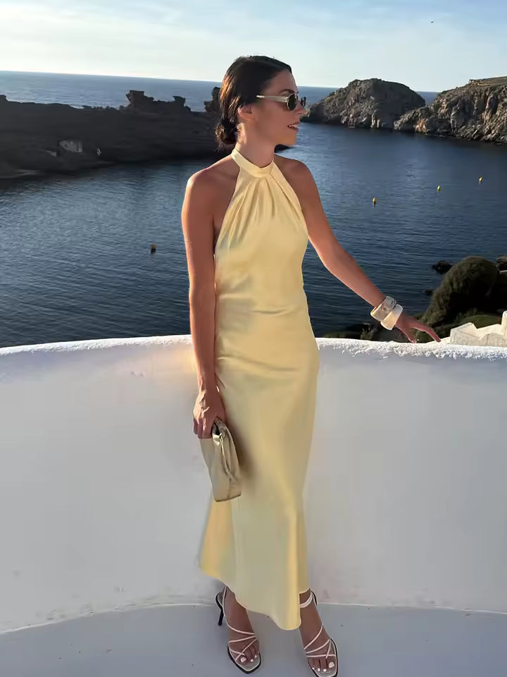 Quirina™ - Satin Gate Dress