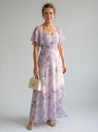 Vaelis | Midi Dress with Flutter Sleeves