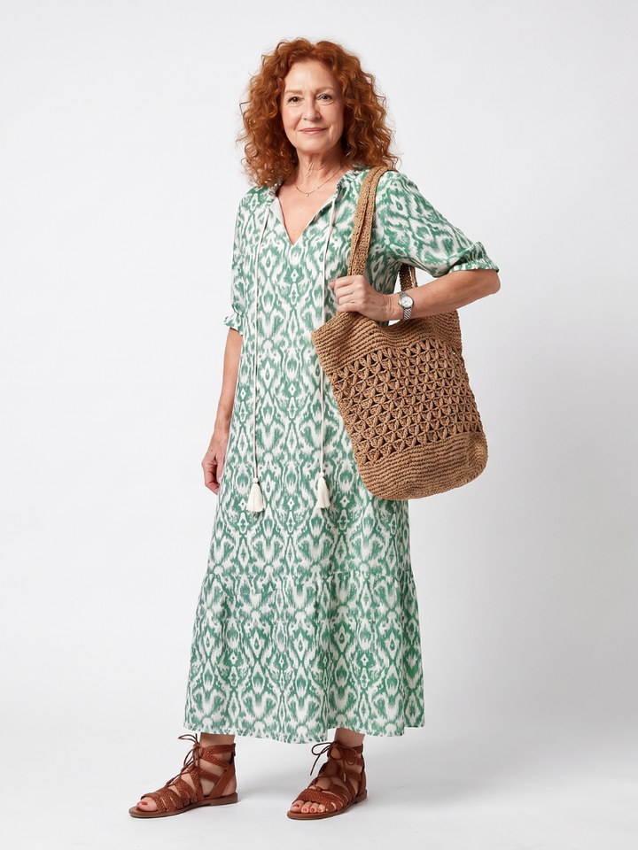 Verena™ - Green Grace Midi Dress