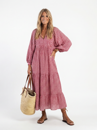 Alina™ -  Midi Dress with Geometric Print