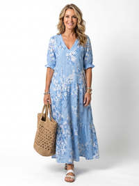 Brienne™ - Floral Midi Dress