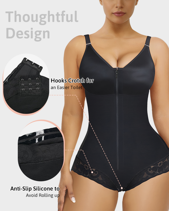 Silvara - High Waisted High Compression Tummy Control Colombian Faja with Butt Lifter