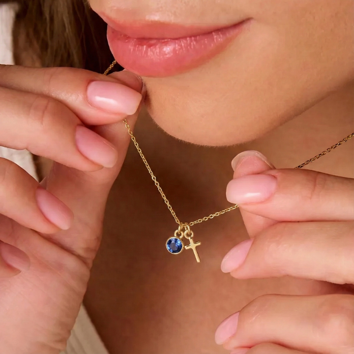 Serafina™ - Birthstone Cross Necklace