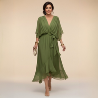 Wren™ - V-Neck Flowing Midi Dress