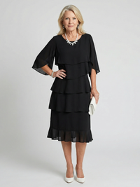 Brent | Midi Dress with Layered Tiers
