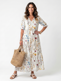 Velora™ - Floral Midi Dress
