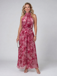 Greta™ - Halter Neck Midi Dress