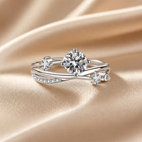 Starry Sky Ring with White Gold and Zirconia