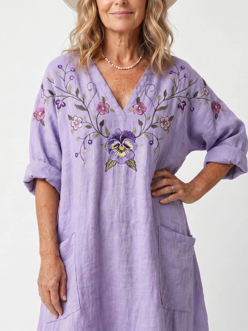 Esmée™ - Oversized Floral  Midi Dress