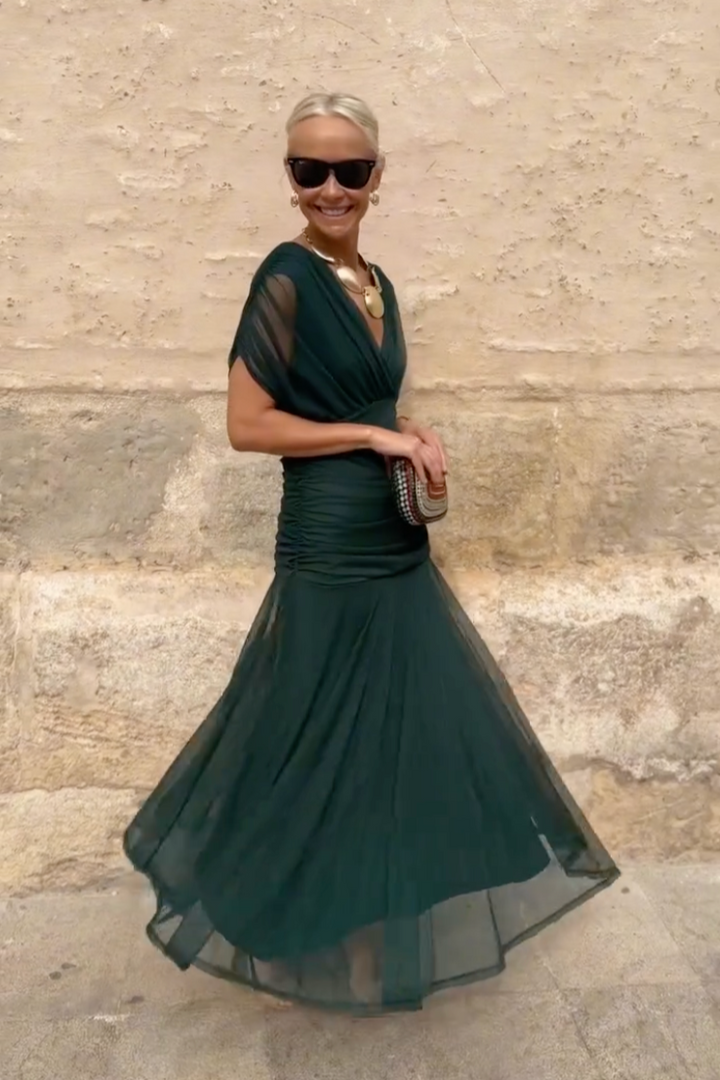 Louise™ - Elegant Maxi Dress with V-Neck