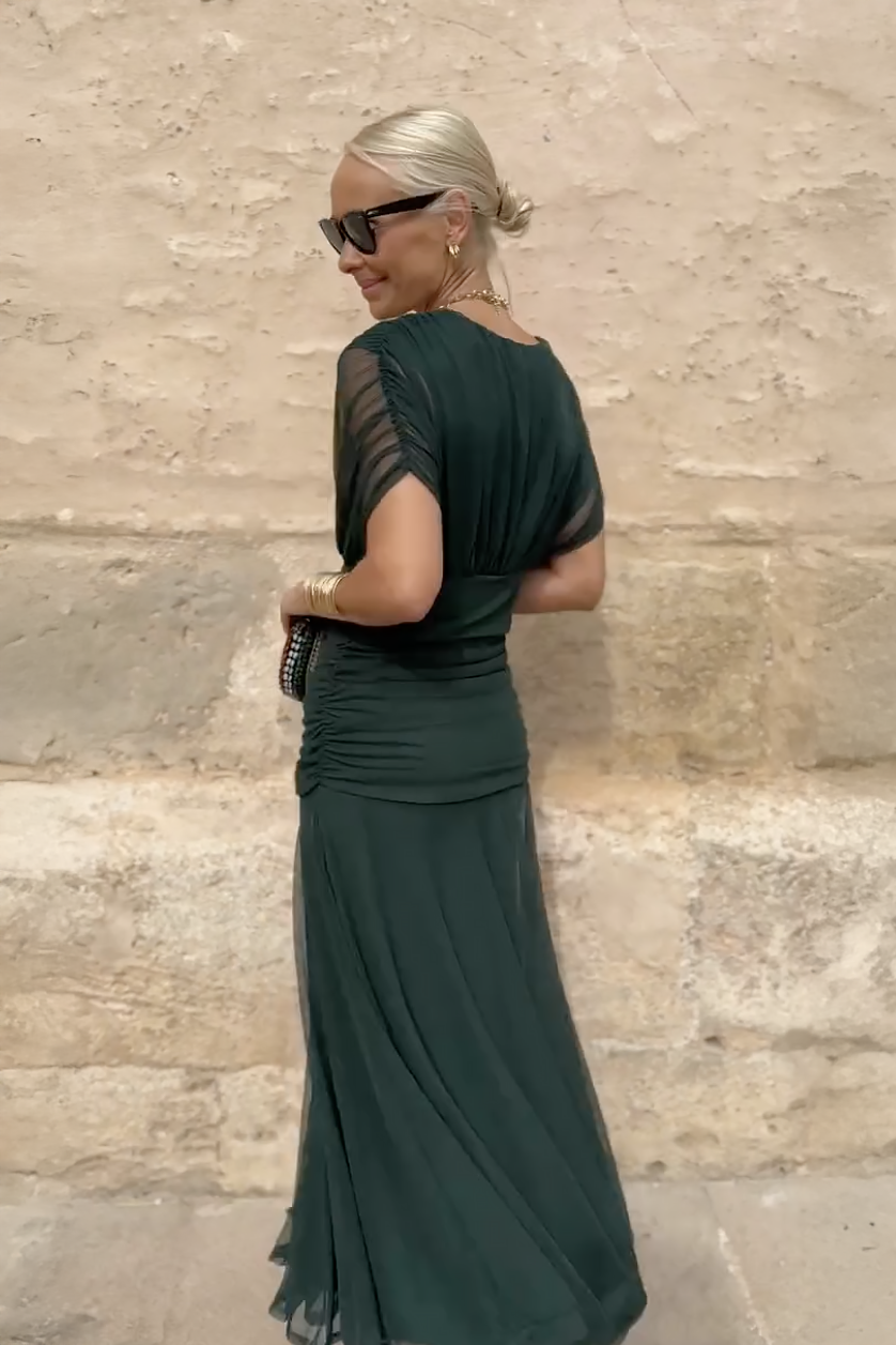 Louise™ - Elegant Maxi Dress with V-Neck