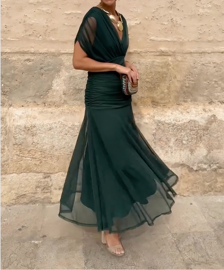 Calixta™ - V-Neck Maxi Dress