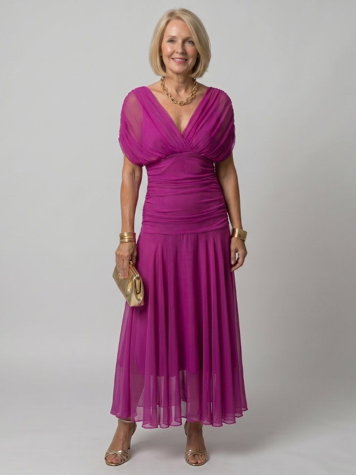 Sobria™ - Off-Shoulder Flowing Midi Dress